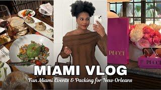 a busy week of fashion events in Miami while packing for New Orleans vlog | MONROE STEELE