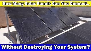 Solar String Voltage Made Easy! How many solar panels can you safely connect?