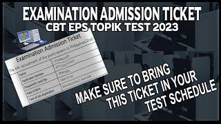 EPS TOPIK EXAM 15 - How to Get Your Examination Admission Ticket  2023? 한국어능력시험...