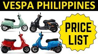 Vespa Philippines Price List 2024 | Vespa Scooter Prices | S, Sprint, Primavera, GTS Super, GTV