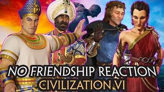 DECLINE FRIENDSHIP ANIMATION FROM ALL LEADERS - CIVILIZATION VI (ORDER BY LEADER NAME)