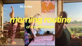 Realistic Morning Routine of an Artist Mom in Italy  Slow Living VLOG