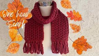 1-Hour Chunky Crochet Scarf Challenge  | Last Minute