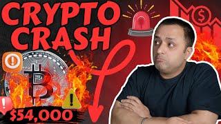  BITCOIN Falls Below $54K,  ETHEREUM Falls Below $3K | WHY MAJOR CRYPTO CRASH IN THE MARKET 