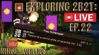 Exploring 2b2t LIVE ep. 22 | Test Server p.1 - Escaping spawn & making banners