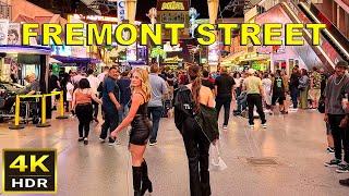 [4K HDR] Fremont Street Las Vegas Walking Tour | May 2024