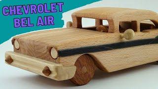 Chevrolet Bel Air 1957 - Woodcarving - Wooden Toy Model/Miniature Cars
