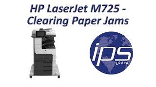 HP LaserJet M725 - Clearing Paper Jams