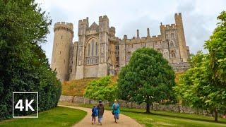 1000 Years Old castle - Medieval Arundel Castle and Gardens - 4K Walk - England