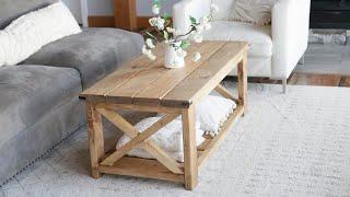 $40 Farmhouse Coffee Table - Easy to Build #anawhite