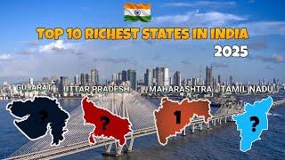 Top 10 Richest States in India in 2025