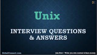 Unix Interview Questions and Answers