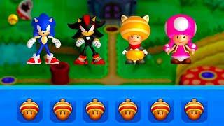 New Super Mario Bros U Deluxe – 4 Players Co Op Walkthrough