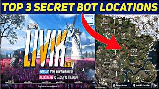 TOP 3 BOT LOCATIONS OF LIVIK PUBG MOBILE AND BGMI | NEW SECRET BOT LOCATIONS | ASIA SERVER |