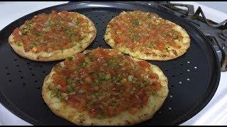 Original Breakfast Recipe: Lebanese Veggie Tomato/Onion Manakeesh (Manoushe, Manakish, Manaqeesh)