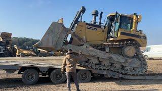 CEO Of Mega Machines Channel Loading & Transporting On Site The Cat D8T Bulldozer-Sotiriadis - 4k