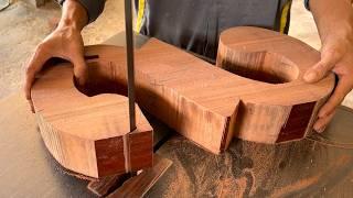 DIY Coffee Table With Amazing Curves of 70-Year-Old Carpenter's Son //  Unique Table Design