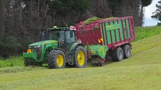 Organic Grass Silage in 4K! D Thompson Contracting | John Deere | Claas | Strautmann | JCB | Fendt