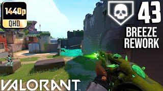 Valorant- New Breeze Rework 43 Kills Triple Overtime Rated Full Gameplay #49! (No Commentary)