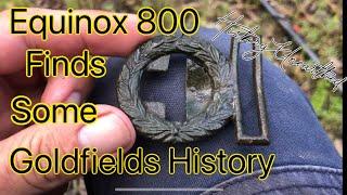 Equinox 800 Metal detecting. goldfields history unearthed