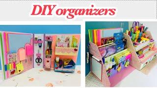 2 DIY Organizers / Organizer Using Folder + Cardboard / Best Out Of waste