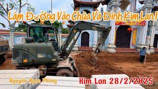 Cập Nhật Tình hình làm đường vào Chùa và Đình Kim Lan tiêu chuẩn Cao Tốc cho xe siêu trọng.