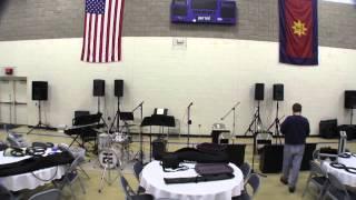 Paul Sets up The Band At the Salvation Army Christmas Show 12 10 2013