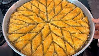 10 KATI BİRDEN AÇILIYOR OKLAVASIZ 40 KAT BAKLAVA TARİFİEV BAKLAVASI NASIL YAPILIR