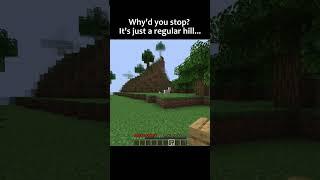 It's just a regular hill... #minecraft #gaming #funny #fyp #viralvideo #shorts #nostalgia