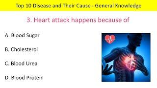 Top 10 Disease and Their Cause | SSC & Competitive Exams |  #generalknowledge #gk #facts