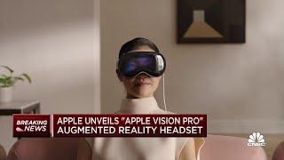 Apple unveils Vision Pro augmented reality headset during WWDC event