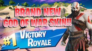 Brand New Kratos Skin!! 10 Solo Elims!! - Fortnite: Battle Royale Gameplay