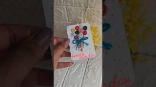 Easy Birthday Card using buttons  #diycardmaking #trendingshorts