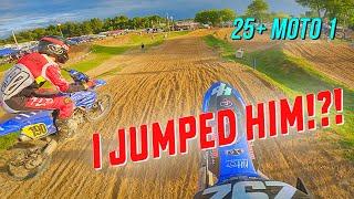 I JUMPED OVER HIM!?! - Morelands MX 25+ Moto 1