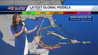 Invest 99-L quickly organizing, models show potential impacts to Florida next week