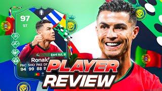 5⭐4⭐ 97 UEFA EURO PATH TO GLORY RONALDO PLAYER REVIEW | FC 24 Ultimate Team