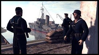 KRIEGSMARINE NAVAL BASE SIEGE! Ampihbious Ranger Assault - Men of War RobZ Realism Mod Gameplay