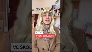 TŘÍDNÍ SCHŮZKY VE ŠKOLE #comedy #trending #viral #czech #vtipy #foryou #jokes #justbekis #shorts