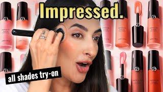 Trying ALL shades of Armani Cheek Tint Liquid Blushes: Demos & Wear Test! Game-changer 