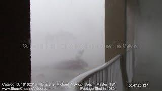 Category 5 Hurricane Michael Far Western Mexico Beach, FL Eye Wall - 10/10/2018