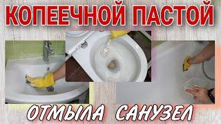 Как отмыть туалет: чистящей пастой за 15 рублей очистила весь САНУЗЕЛ