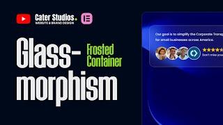 Elementor frosted glass effect | Glassmorphism | Elementor wordpress website tutorial