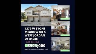 New Listing Alert!1379 W Stone Meadow Dr SWest Jordan, UT 84088$525,000MLS 2044450#townhome