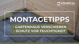 Gartenhaus problemlos verschieben + Gummigranulat - Pads unterlegen | Kömpf24