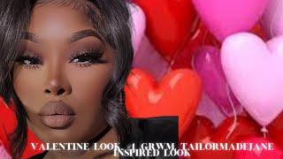 VALENTINES DAY MAKEUP LOOK. tailormadejane INSPIRED. GRWM. V-Day LOOK #1