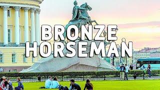 Walk along the Admilarteyskaya embankment in St. Petersburg. Bronze Horseman. Walking tour 4k.