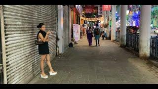 4K Walking Around Park Street Kolkata on Puja Festival India