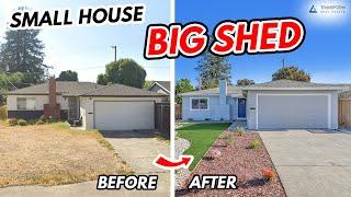 Small House Big Shed House Flip Before & After - Budget Home Remodel