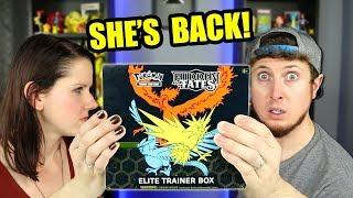 SHE IS BACK! Husband Vs Wife - Hidden Fates Pokemon Cards Opening Pack Battle!