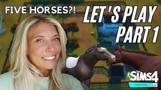 The Sims 4 Horse Ranch: Let's Play: Part 1 - FIVE HORSES?!?!  The Sims 4 horse ranch gameplay lp